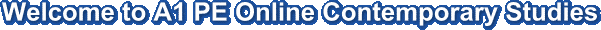 Welcome to A1 PE Online Contemporary Studies