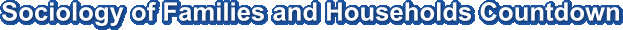 Sociology of Families and Households Countdown